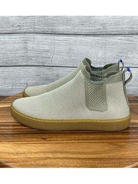 Rothy’s The Chelsea Light Sage Green Gum Sole Knit Boots Women’s Shoe Size 10